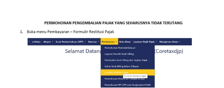 Pengajuan Permohonan Pengembalian Pajak yang Seharusnya Tidak Terutang PYYSTT
