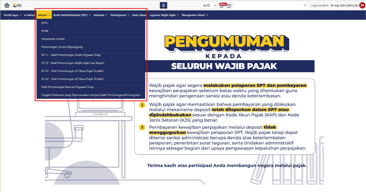 Jenis-jenis bukti potong